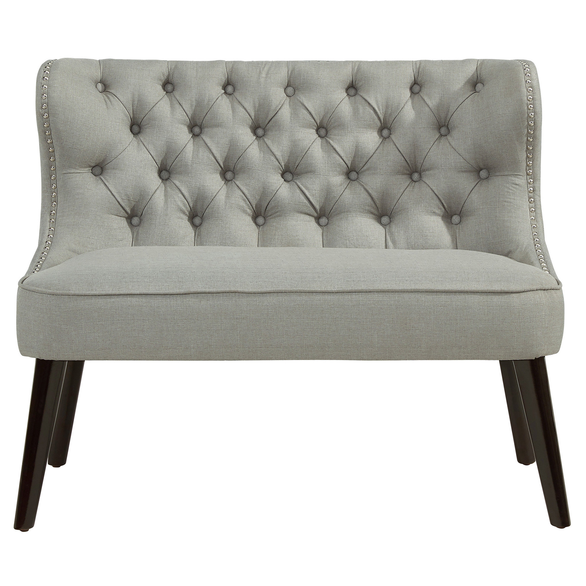 House of Hampton Doring Tufted Wing Back Settee Bedroom Bench & Reviews ...